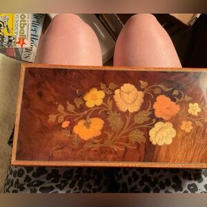 Gorgeous inlaid jewelry box.